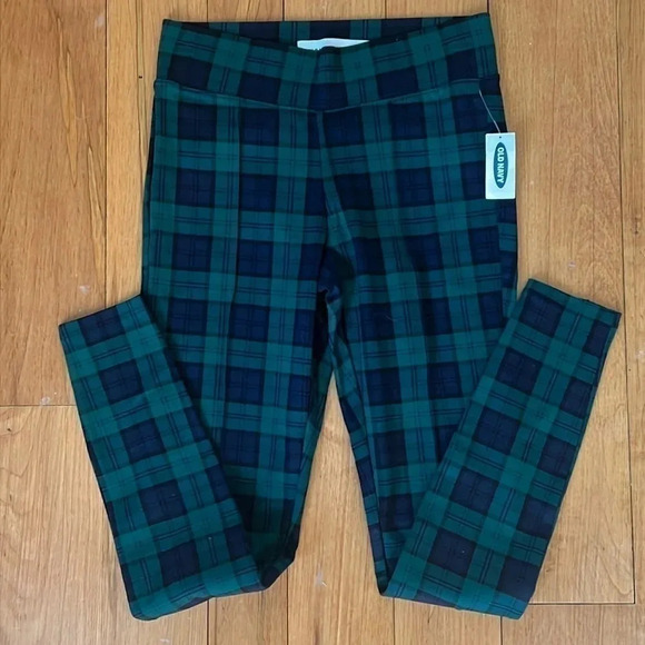 Old Navy Women's Stevie Ponte Knit Stretch Pants Leggings Blackwatch Plaid XS - Picture 1 of 4